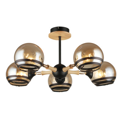 Люстра на штанге IMEX MD4896-5-S BKWOOD 4590₽