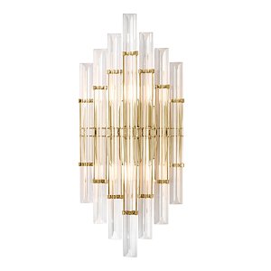 Настенный светильник Crystal Lux SARAGOSA AP2 BRASS/TRANSPARENTE