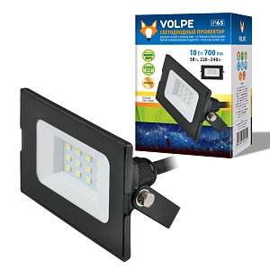 Прожектор Volpe ULF-Q513 10W/DW IP65 220-240В BLACK картон