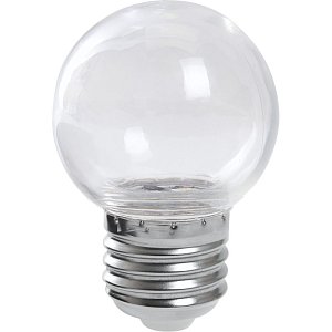 Лампа светодиодная Feron LB-37 шар прозрачный E27 1W 2700K 38119