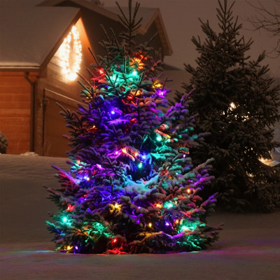 Светодиодная нить Eurosvet 400-101 мульти с эффектом мерцания 10м IP65 1430₽