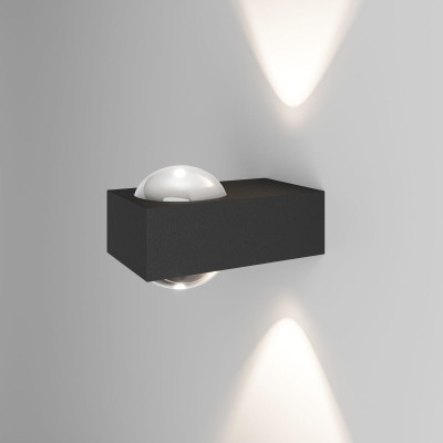 Уличный настенный светильник Elektrostandard Lenses черный 35191W 4690389216428 a070458 1680₽