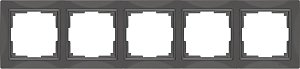 Рамка Werkel Snabb Basic на 5 постов серо-коричневый WL03-Frame-04 4690389099076
