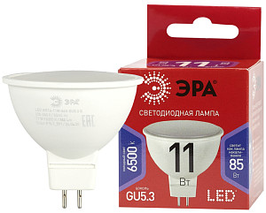 Лампа светодиодная Эра GU5.3 11W 6500K LED MR16-11W-865-GU5.3 R Б0045347