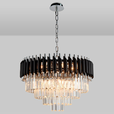 Подвесная люстра Natali Kovaltseva DARIAN 7601710C CHROME BLACK 24500₽