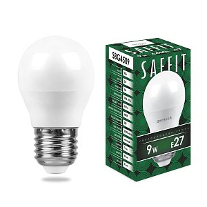 Лампа светодиодная Saffit SBG4509 шар E27 9W 6400K 55126