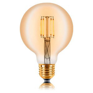 Лампа светодиодная филаментная Sun Lumen E27 4W 2200К золотая 057-301