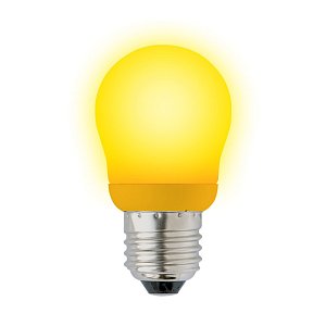 Лампа энергосберегающая (02977) Uniel E27 9W Yellow желтый ESL-G45-9/YELLOW/E27