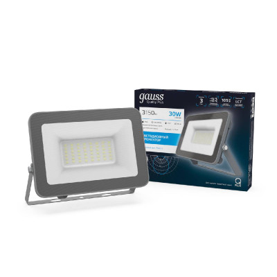 Прожектор светодиодный Gauss Qplus 30W 6500К 690511330 849₽