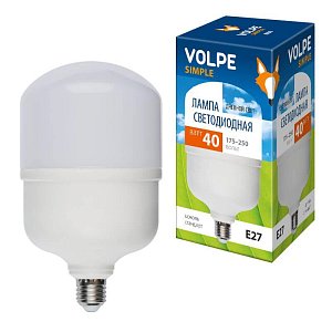 Лампа LED сверхмощная (UL-00002906) Volpe E27 40W (350W) 6500K LED-M80-40W/DW/E27/FR/S