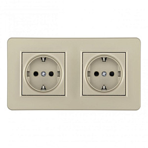 Розетка Arte Milano SET16-2-40-1x2 shampan