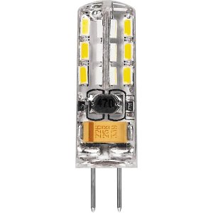 Лампа светодиодная Feron G4 2W 6400K Прямосторонняя Матовая LB-420 25859