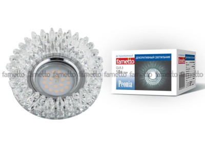 Встраиваемый светильник Fametto Peonia DLS-P113 GU53 CHROMECLEAR 57₽