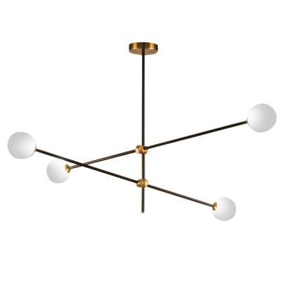 Люстра на штанге Delight Collection Bistro Globe 9389P4 blackgold 33860₽