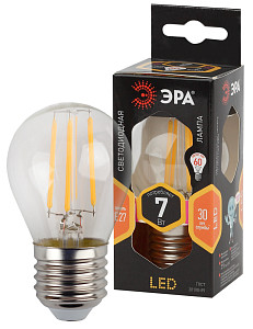 Лампа светодиодная Эра E27 7W 2700K F-LED P45-7W-827-E27 Б0027948