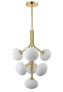 Люстра на штанге Crystal Lux ALICIA SP7 GOLD/WHITE