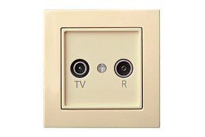 Розетка телевизионная и радио (TV+R) Liregus Epsilon 28-076