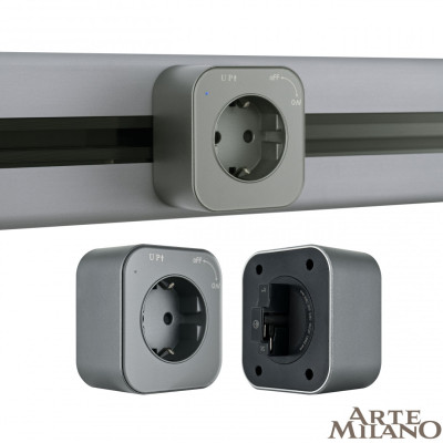 Трековая розетка Arte Milano Am-track-sockets 380022TSES Grey 1214₽