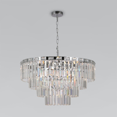 Подвесная люстра Eurosvet Elegante 1013010 хромпрозрачный хрусталь Strotskis a060641 52400₽