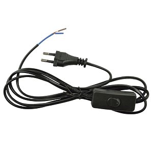 Шнур сетевой с вилкой и выключателем (UL-00004429) Uniel UCX-C10/02A-170 Black