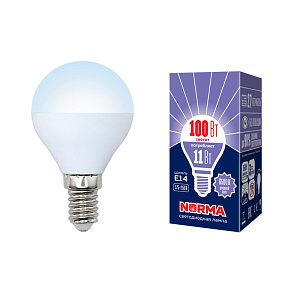 Лампа светодиодная (UL-00003830) Volpe E14 11W 6500K матовая LED-G45-11W/DW/E14/FR/NR
