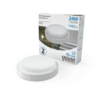 Настенно-потолочный светодиодный светильник Gauss Elementary 126411324 1790₽