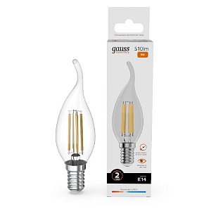Лампа светодиодная Gauss Filament Elementary E14 8W 2700K 42118