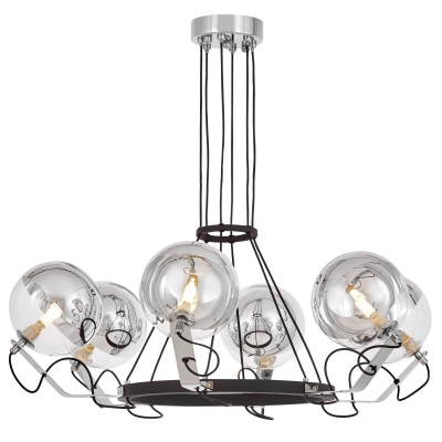 Подвесная люстра Lumina Deco LDP 9110-6 BKCHR 16220₽