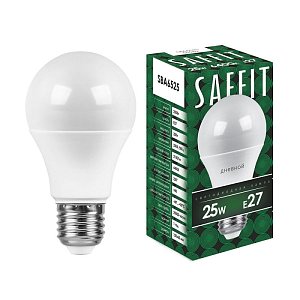Лампа светодиодная Saffit SBA6525 шар E27 25W 6400K 55089