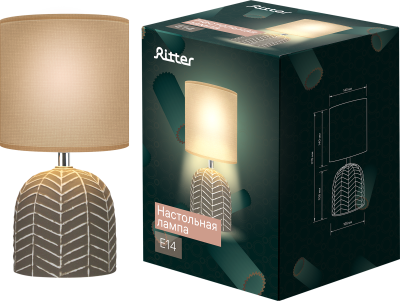 Настольная лампа Ritter серии Crinoline 52701 5 УЦ 777₽